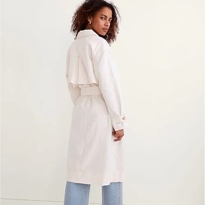 Madewell cotton linen trench coat lighthouse ivory